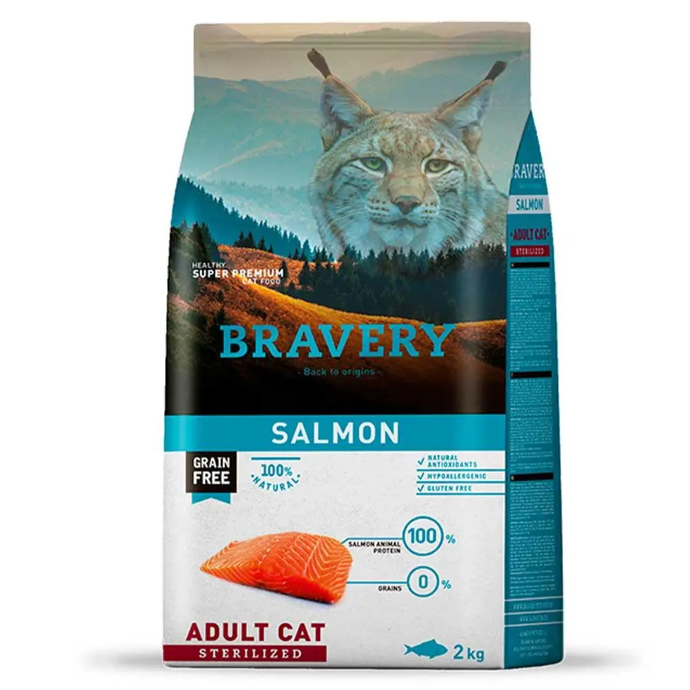 Bravery Sterilized корм для стерилізованих котів з лососем 7 кг1